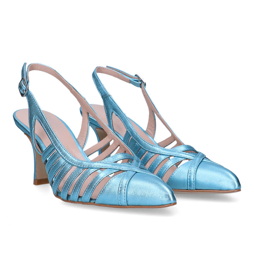 Zinda Escarpins slingback en Turquoise pour femmes (325079)