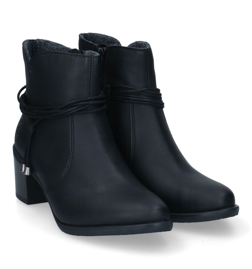 Rieker Bottines avec talon carré en Noir pour femmes (331605)