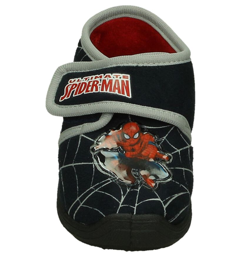 Spiderman Pantoufles fermées en Bleu foncé en textile (202847)