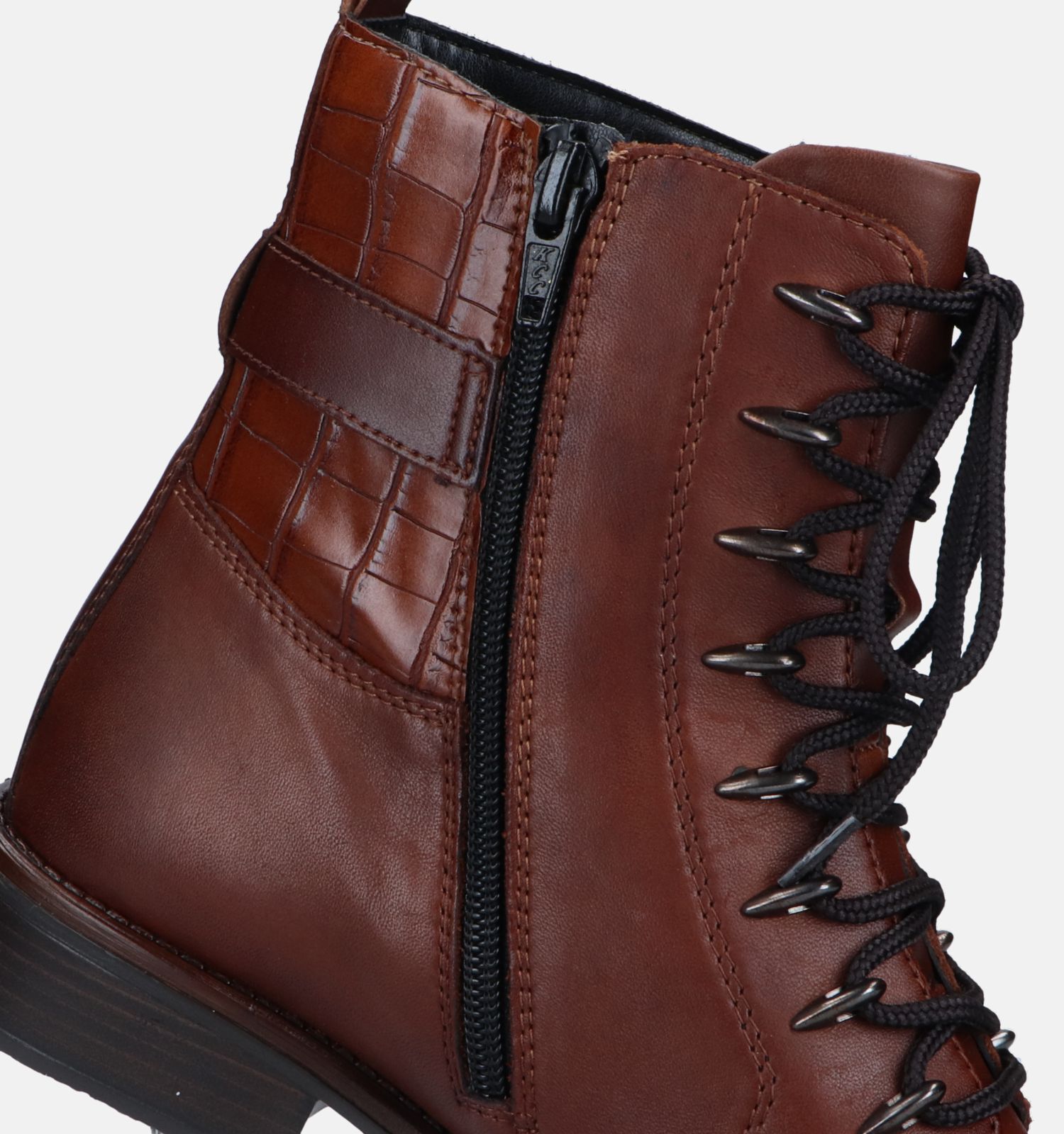 Bottines lacets cognac femme deals