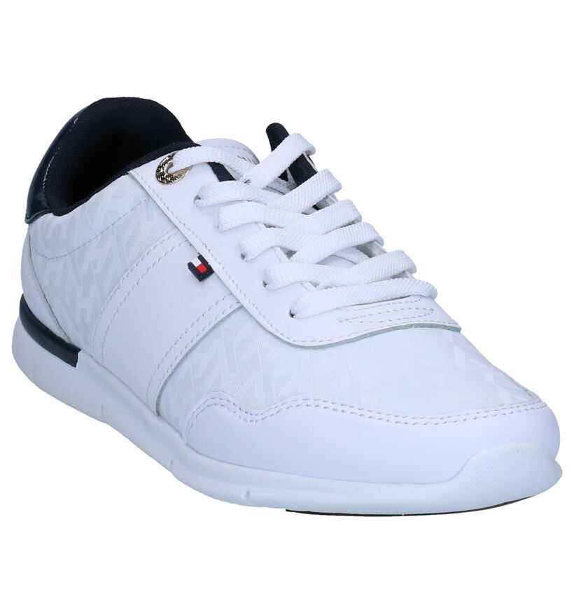 Tommy Hilfiger Jacquard Light Witte Sneakers in kunstleer (264944)
