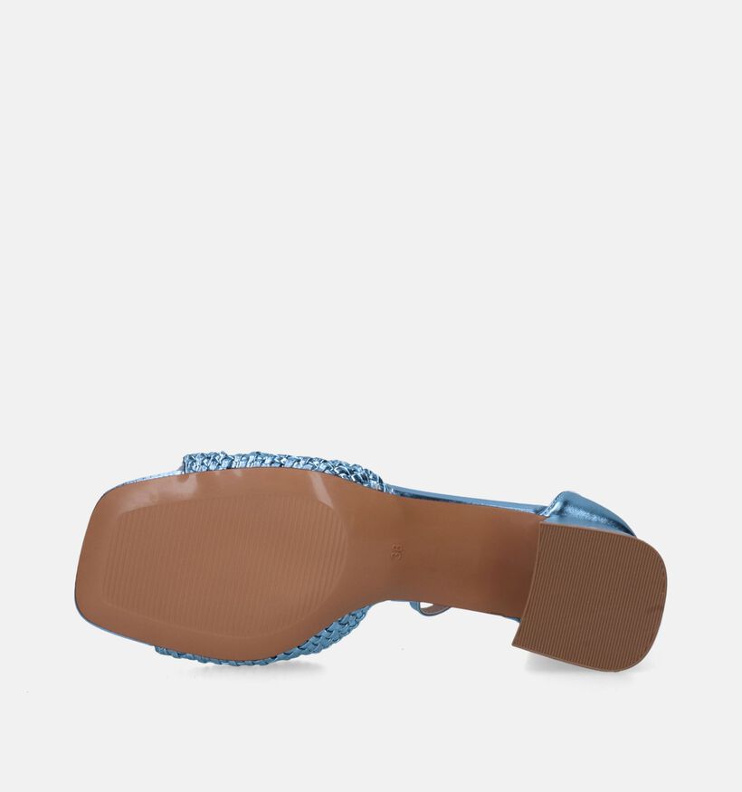 Signatur Windo Sandales avec talon en Bleu pour femmes (342074)