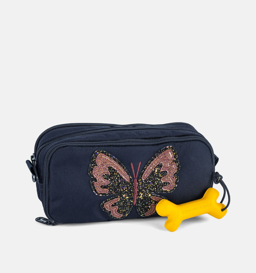 STONES and BONES Glitter Butterfly Trousse en Bleu fonc&eacute; pour filles (377426)