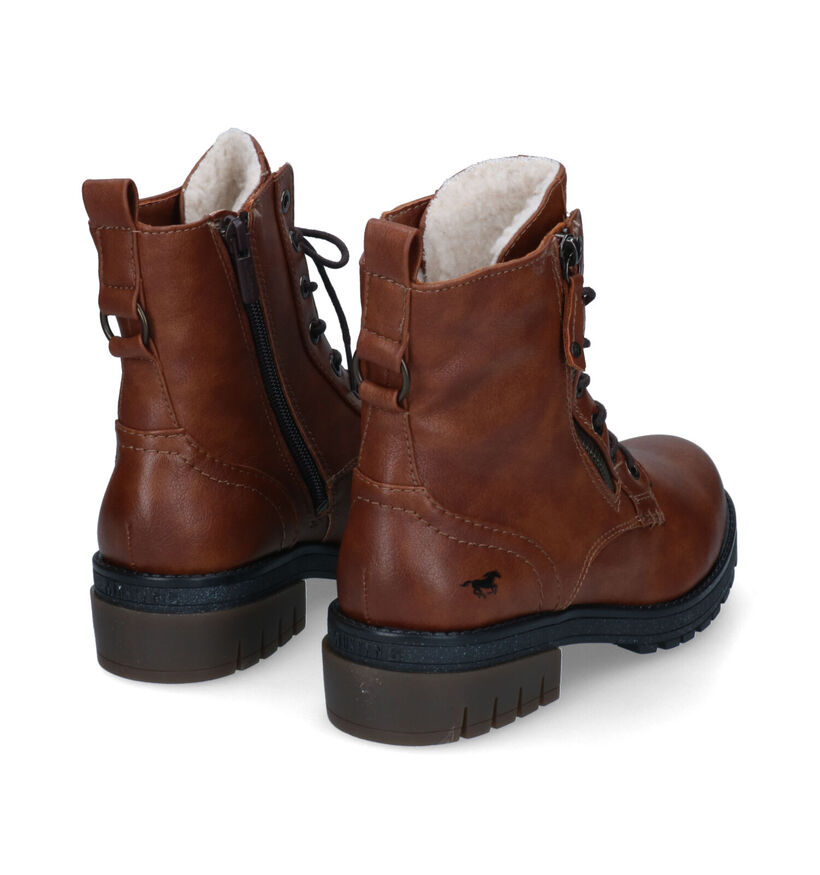 Mustang Cognac Veterboots in kunstleer (316067)