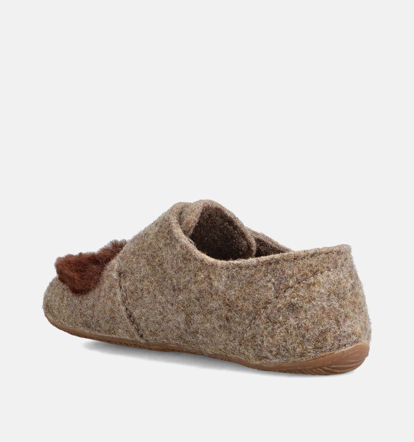 Living Kitzbühel Pantoufles en Beige foncé pour filles, garçons (365712)