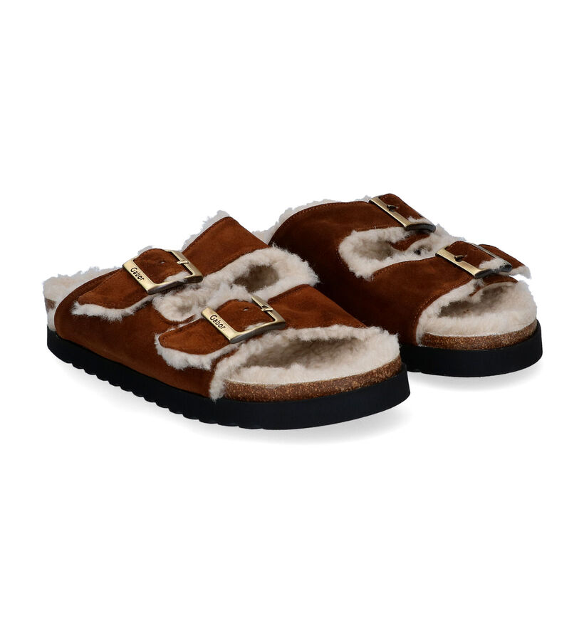 Gabor Cognac Slippers in daim (300237)
