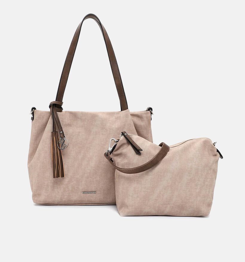 Emily & Noah Elke Blauwe Shopper tas met rits voor dames (340657)