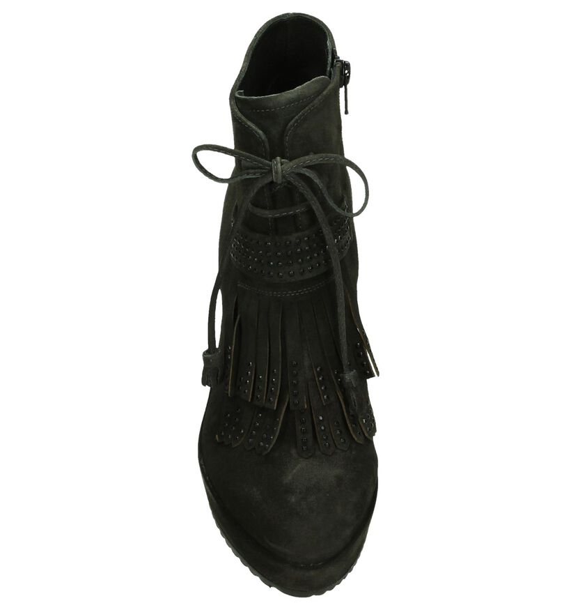 Zinda Bottillons à talons en Gris foncé en daim (185267)