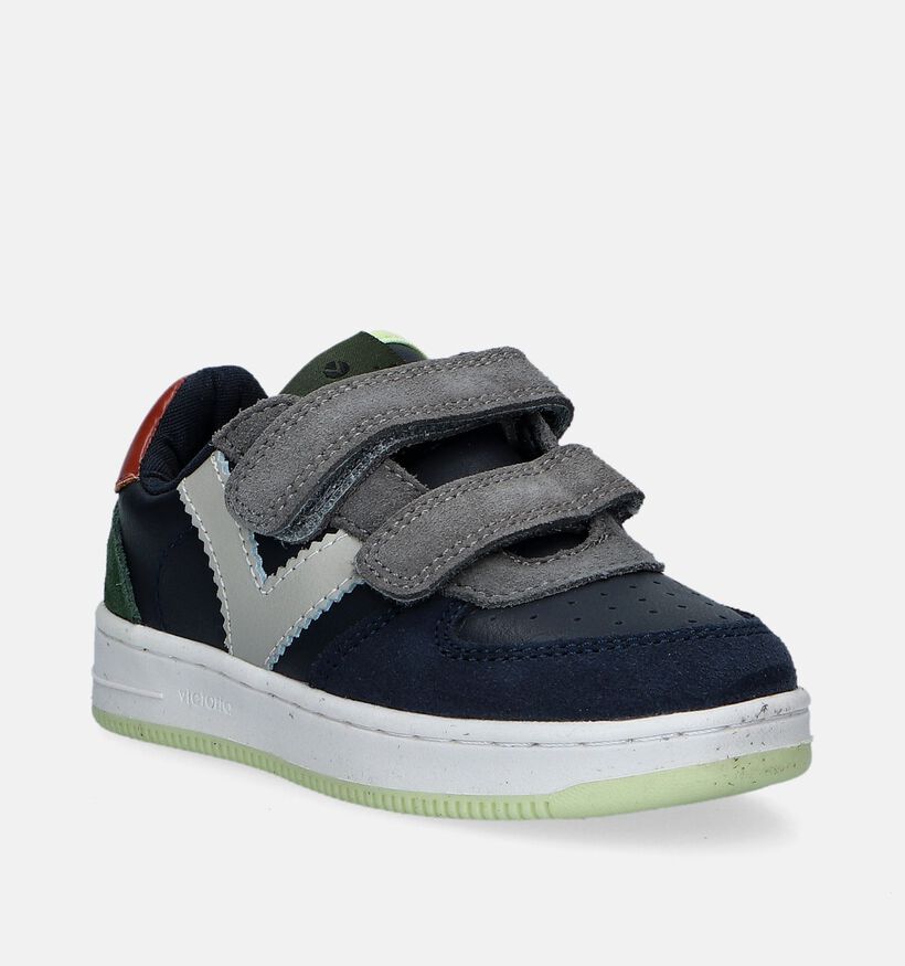 Victoria Blauwe Velcroschoenen voor jongens (347123)