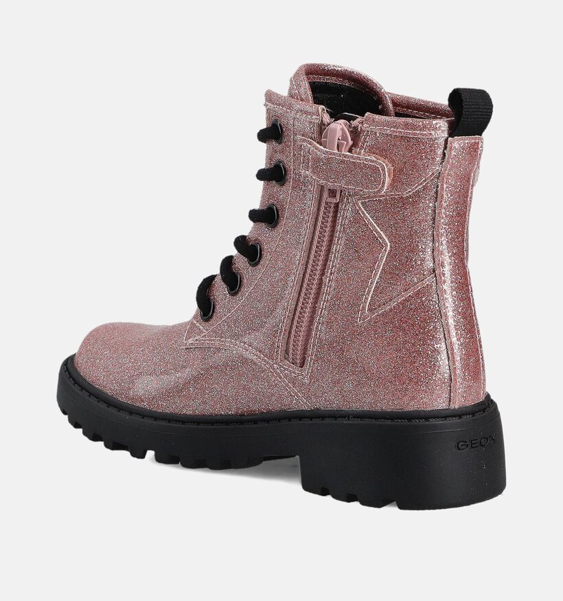 Geox Casey Roze Veterboots voor meisjes (360348) - geschikt voor steunzolen