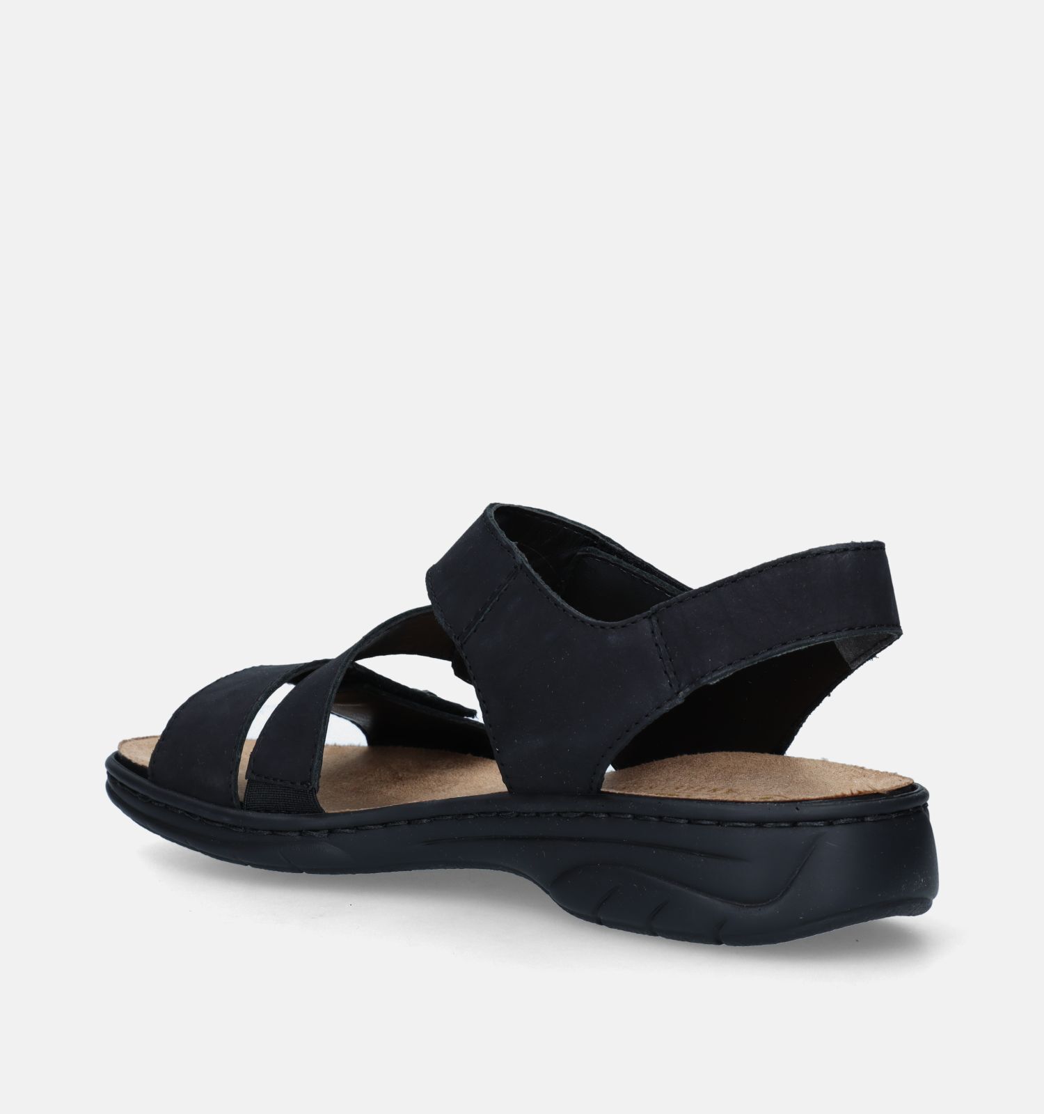 Rieker Zwarte Sandalen voor steunzolen Dames Sandalen Online op TORFS.BE