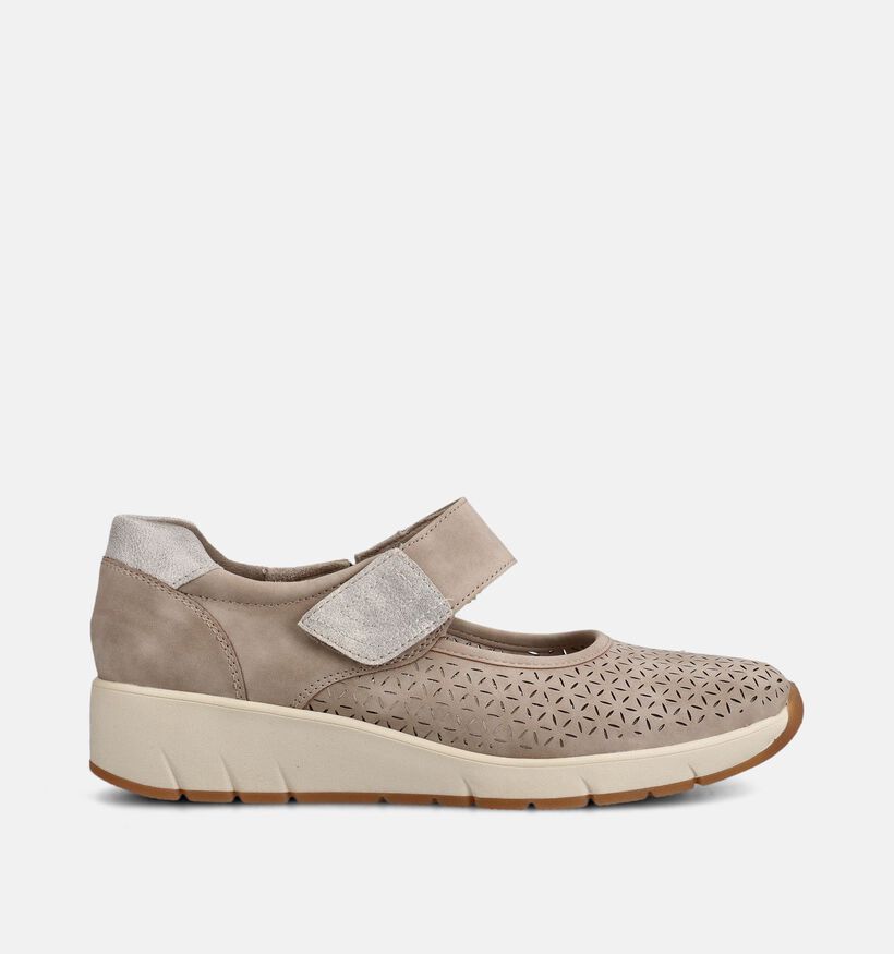 Jana Taupe Comfortschoenen voor dames (367762) - geschikt voor steunzolen