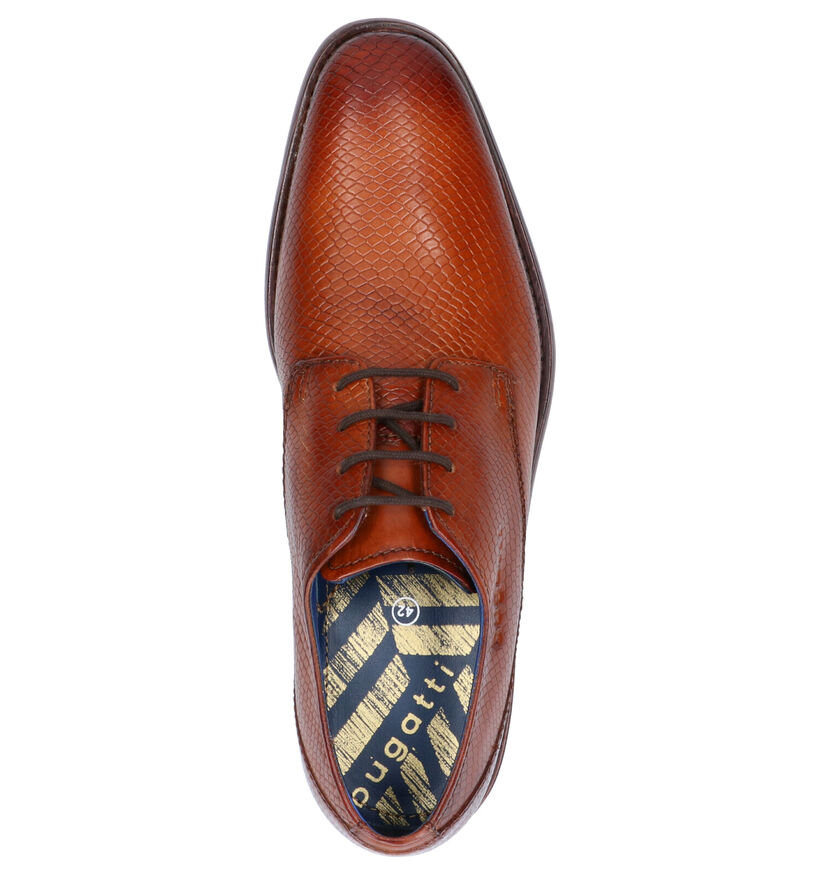 Bugatti Chaussures habillées en Cognac en cuir (262581)