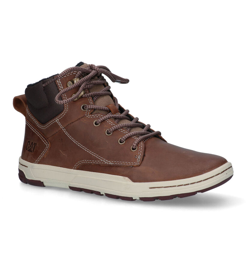 Caterpillar Colfax Bottines en Cognac pour hommes (329666) - pour semelles orthopédiques