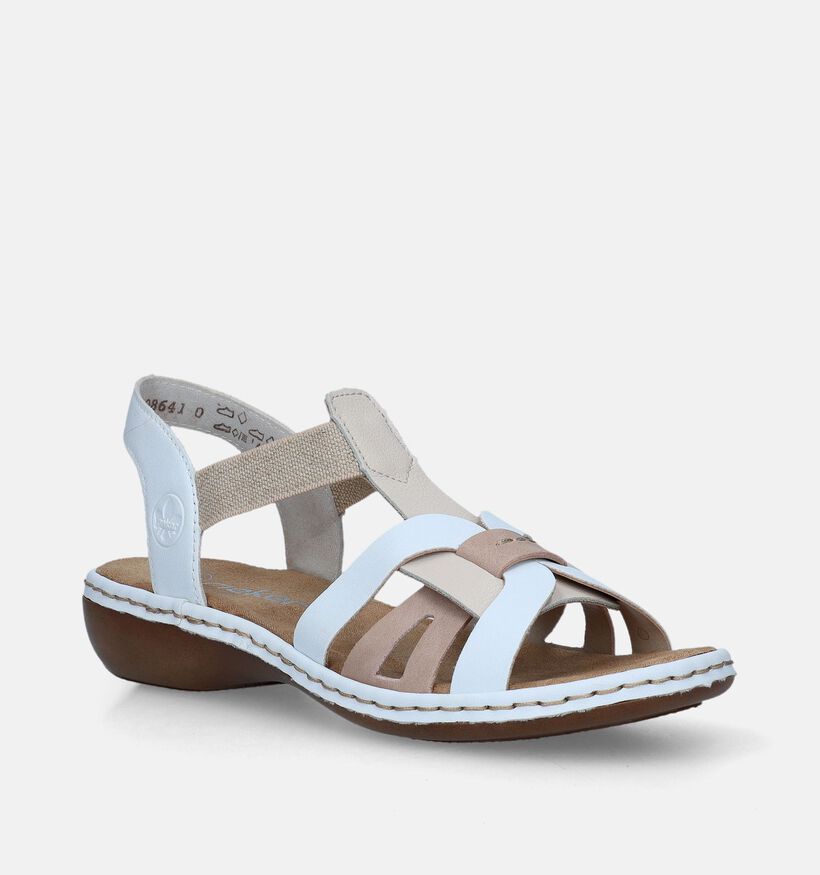 Rieker Ecru Platte sandalen voor dames (339132)