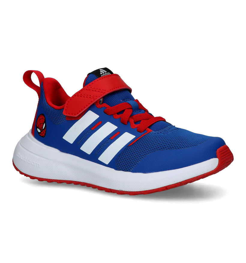 adidas Fortarun 2.0 Spiderman Baskets en Bleu pour garçons (318834)