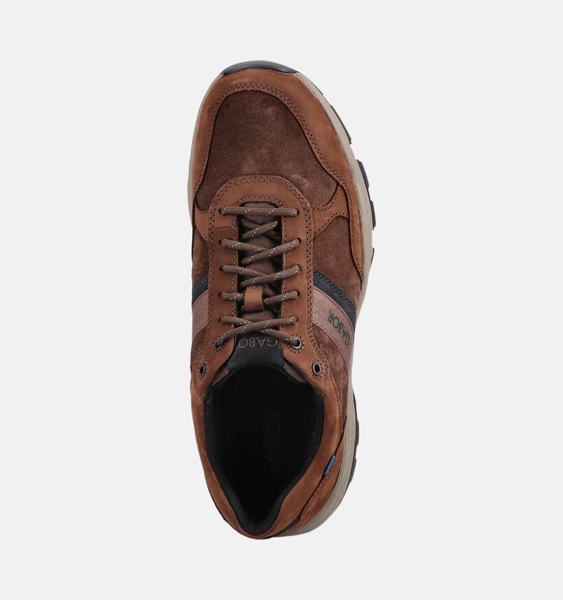 Gabor Comfort Donkerbruine Schoenen met Veters voor heren (380896) - geschikt voor steunzolen
