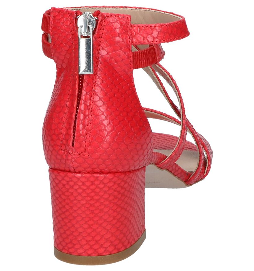 Rode Sandalen Via Limone in leer (248711)