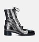 Zinda Bottillons avec talon carré en Argent pour femmes (348498)