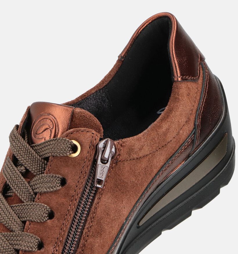 Ara Zurich 2.0 Cognac Brede Veterschoenen voor dames (362482) - geschikt voor steunzolen