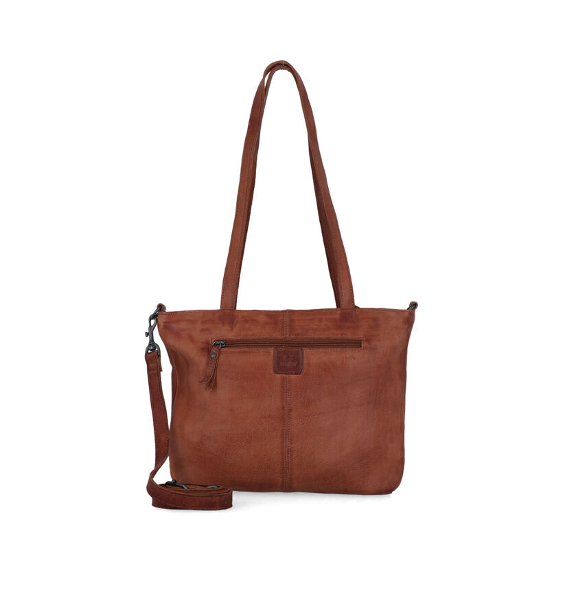 Bear Design Sac à bandoulière en Cognac pour femmes (334026)