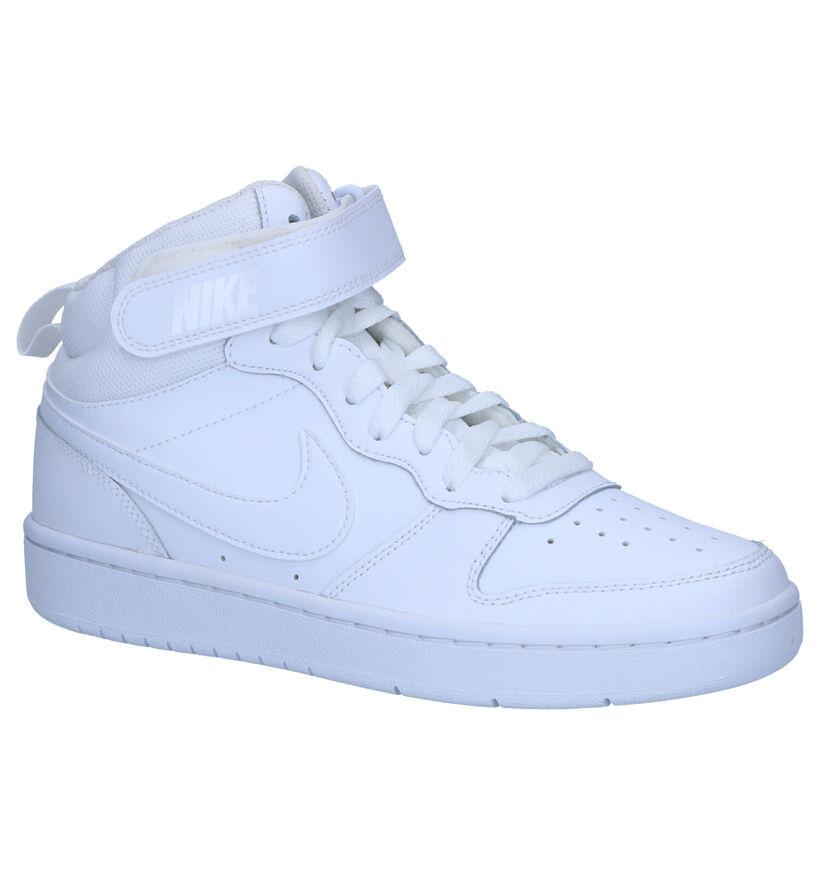 Nike Court Borough Zwarte Sneakers in kunstleer (293611)