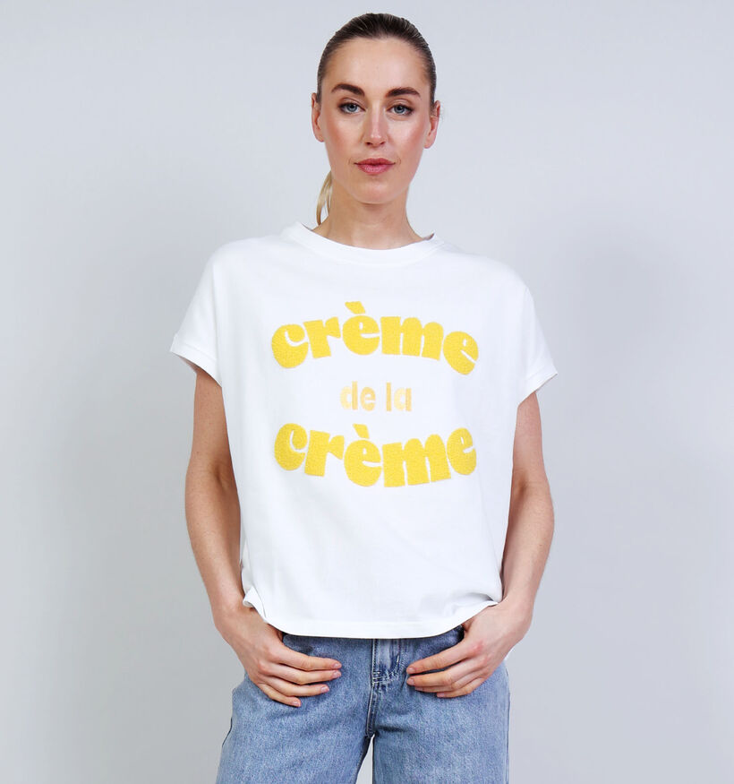 The Shirt Project Cr&egrave;me de la Cr&egrave;me Ecru T-shirt voor dames (374351)