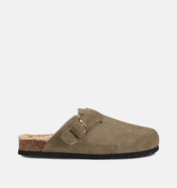 Scholl Slippers Zwart/Groen