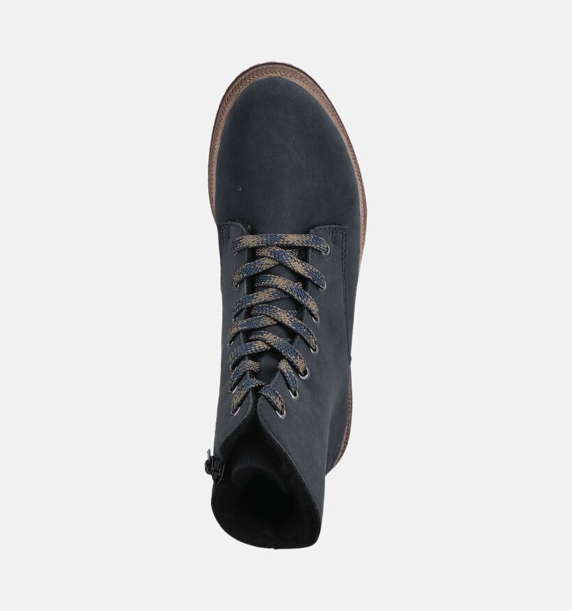 Rieker Boots &agrave; lacets en Bleu fonc&eacute; pour femmes (379959)