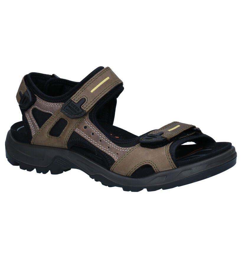 ECCO Offroad Kaki Sandalen in stof (287386)