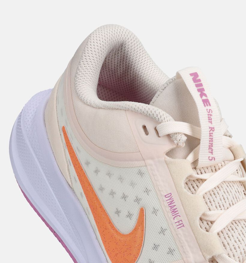 Nike Star Runner 5 Baskets basses en Orange pour filles (373058) - pour semelles orthop&eacute;diques