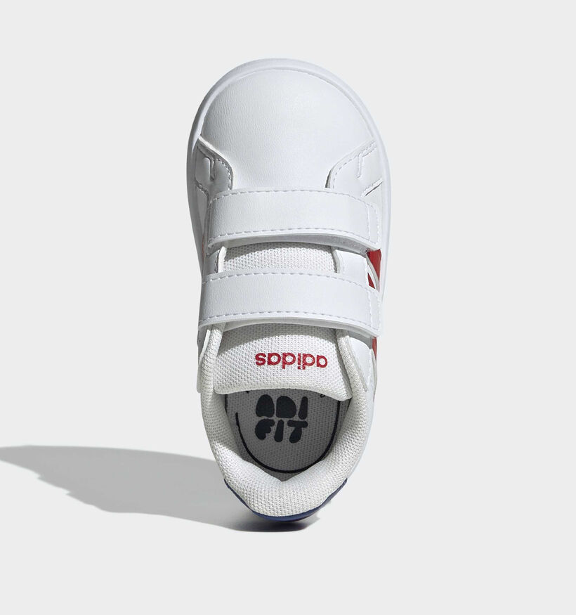 adidas Grand Court 3.0 Baskets basses en Blanc pour filles, gar&ccedil;ons (375386) - pour semelles orthop&eacute;diques