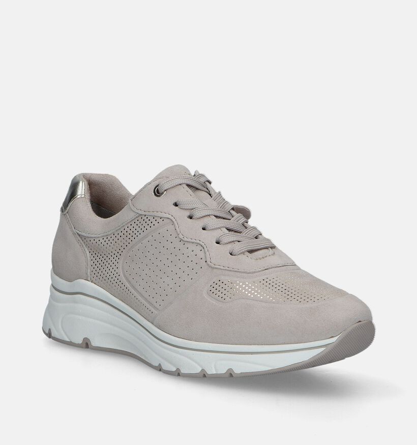 Tamaris Relax Fit Taupe Sneakers voor dames (335929) - geschikt voor steunzolen