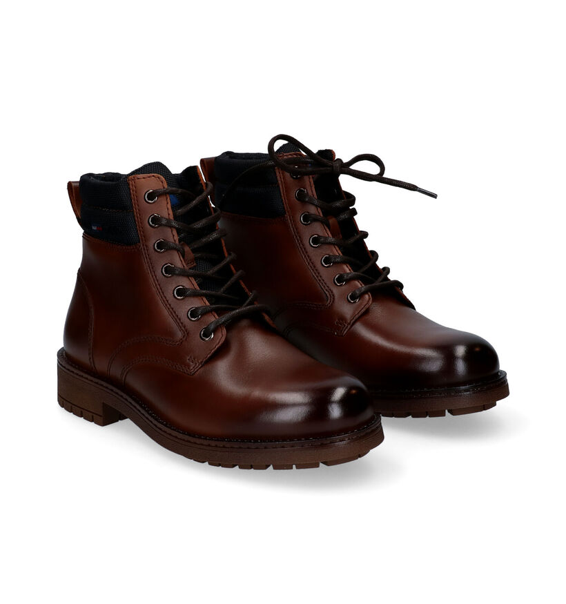 Tommy Hilfiger Classic Cognac Boots in leer (296051)