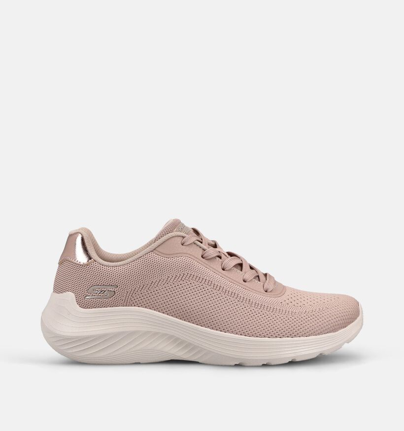 Skechers Bobs Squad Waves Baskets en Taupe pour femmes (375602) - pour semelles orthop&eacute;diques