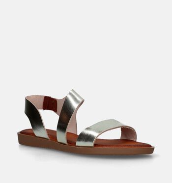 Hee Sandales Noir/Or/Cognac