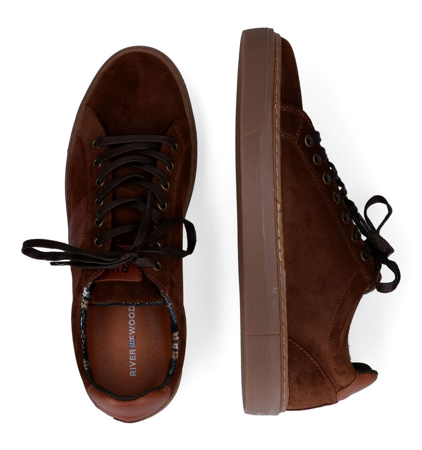 River Woods Aiden Chaussures à lacets en Cognac pour hommes (298360) - pour semelles orthopédiques