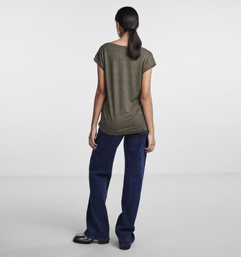 Pieces T-shirts Wit/Blauw/Roze/Rood/Bordeaux/Groen