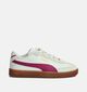 Puma Club II ERA Lichtgroene/Bordeaux Sneakers voor meisjes (359176) - geschikt voor steunzolen