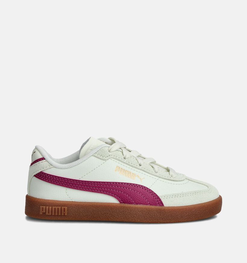Puma Club II ERA Lichtgroene/Bordeaux Sneakers voor meisjes (359176) - geschikt voor steunzolen