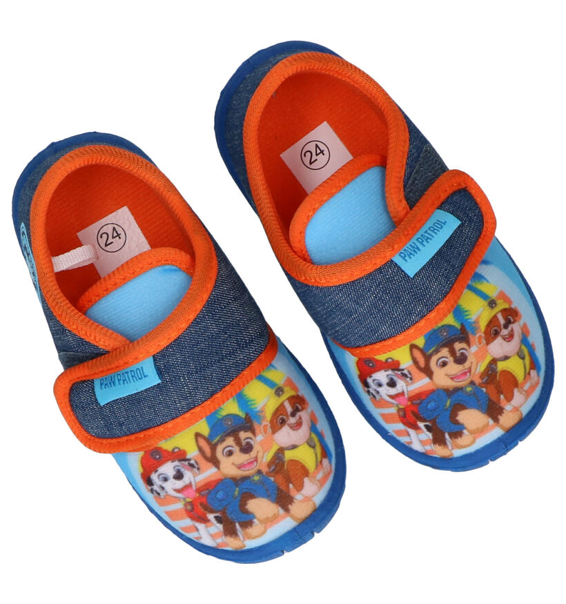 Paw Patrol Pantoufles fermées en Bleu foncé en textile (288518)