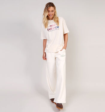 New Balance T-shirts Zwart/Beige