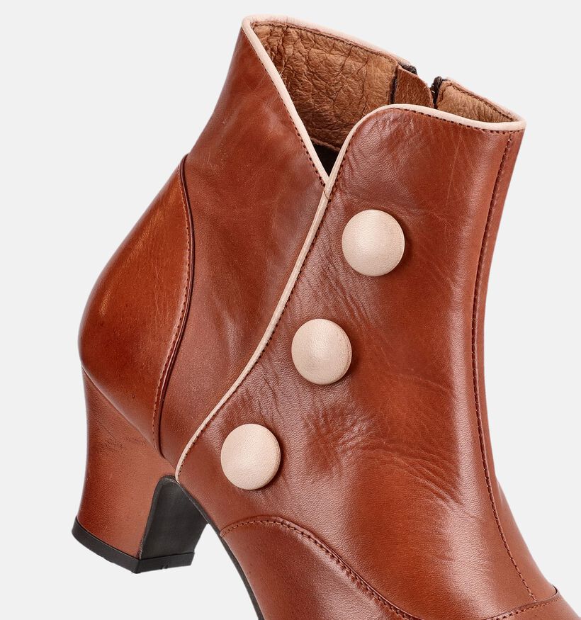 Miz Mooz Ferry Cognac Enkellaarzen met Hoge Hak voor dames (381360)