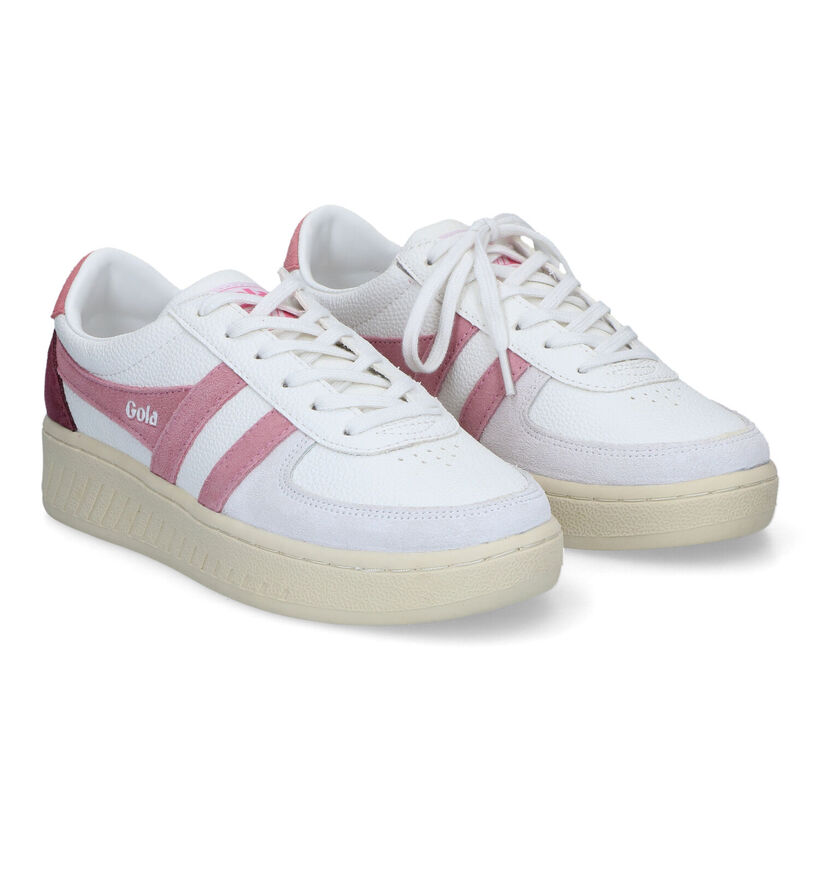 Gola Grandslam Trident Baskets en Blanc pour femmes (368318) - pour semelles orthop&eacute;diques