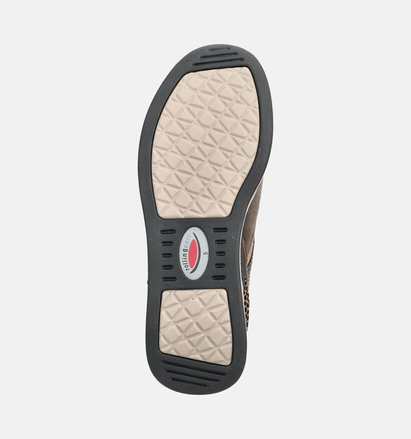 Gabor Rollingsoft Bruine Schoenen met Veter en Rits voor dames (376934) - geschikt voor steunzolen