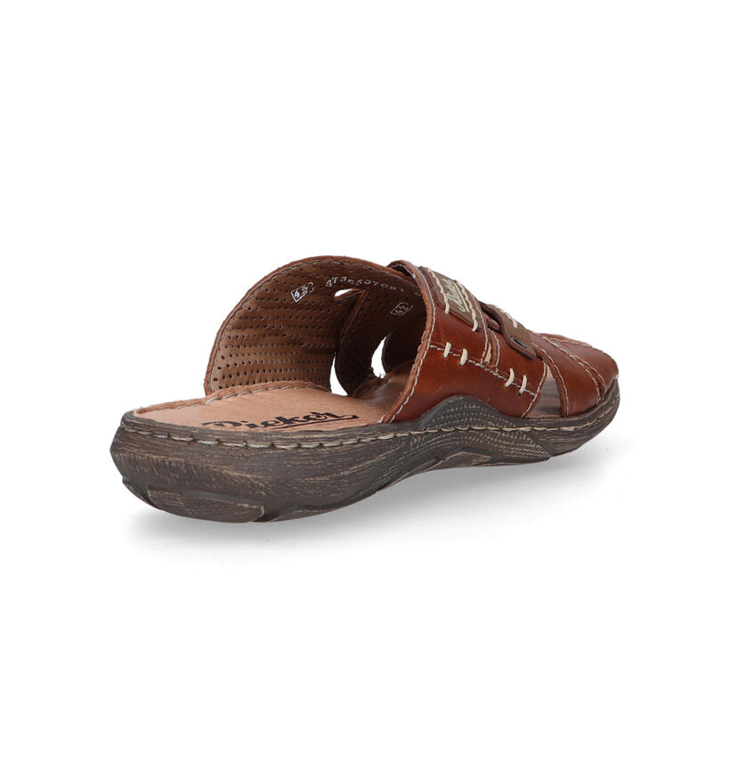 Rieker Nu-pieds casual en Cognac pour hommes (339173)