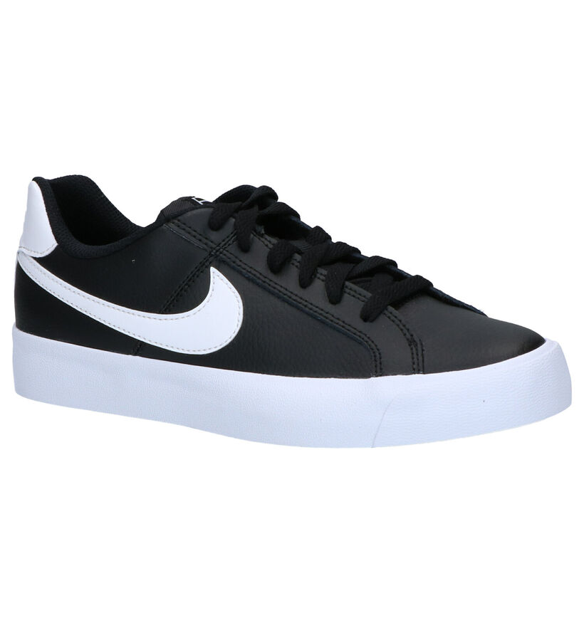 Nike Court Royale Zwarte Sneakers in leer (261703)