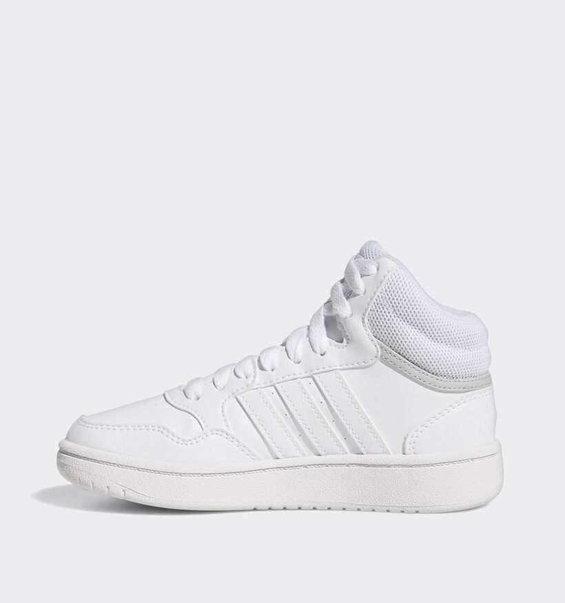 adidas Hoops 3.0 MID K Witte Hoge sneakers voor jongens, meisjes (341639)