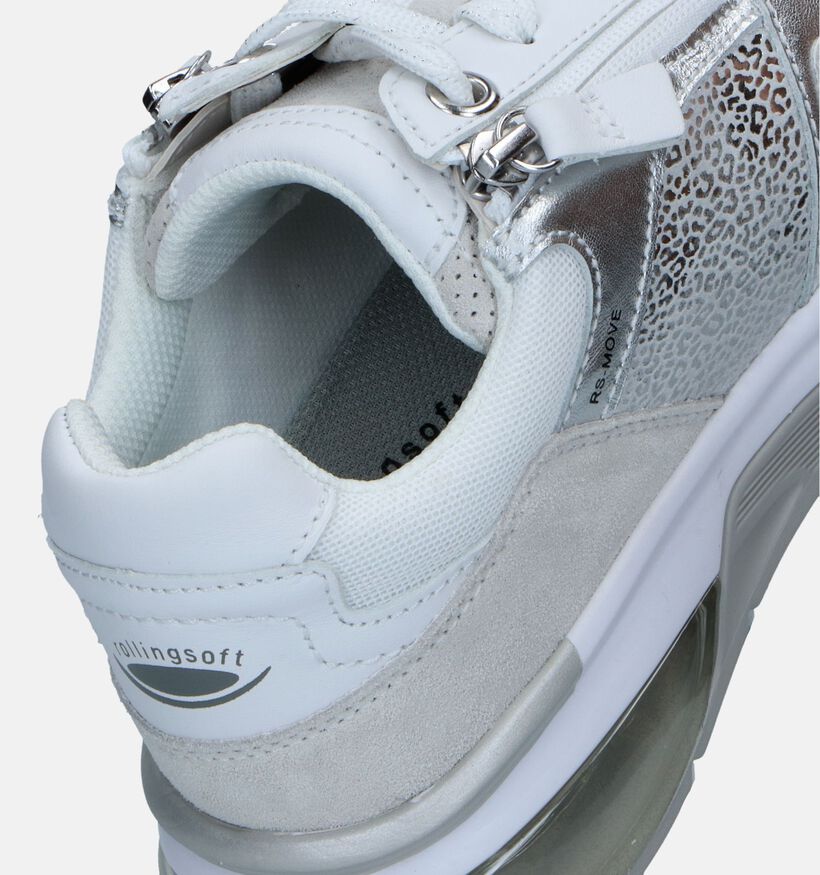 Gabor Rollingsoft Zilveren Sneakers voor dames (336165) - geschikt voor steunzolen