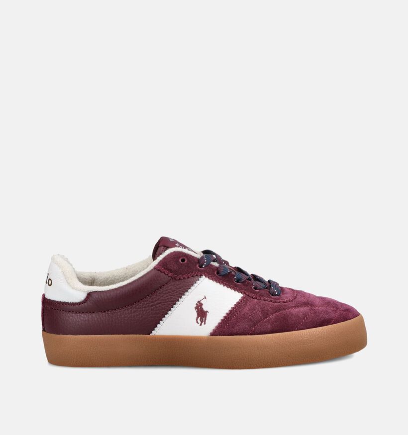 Polo Ralph Lauren Court Bordeaux Sneakers voor dames (377214) - geschikt voor steunzolen